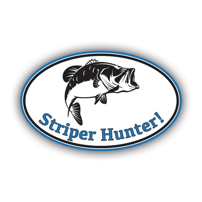 Oval Striper Hunter Sticker Decal - Self Adhesive Vinyl