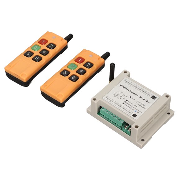 Receptor de Transmisor de Radio, Controlador Inalámbrico de 6 Canales Alta Sensibilidad 433MHz Teclas Impermebles DC12V Para Ventana de Puerta Eléctrica