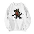 thumbnail image 2 of Men Halloween Themed Sweatshirt Funny Pumpkin Ghost Print Casual Long Sleeve Spooky Pullover Sweatshirt New Stylish Comfy T-Shirts White S, 2 of 5