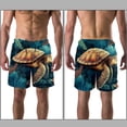 thumbnail image 3 of luoweisi Men's Beach Shorts Quick Dry Swim Trunks with Mesh Lining Sea Turtle L, 3 of 5