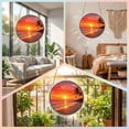 thumbnail image 4 of Yangka Summer Beach Sunset Acrylic Puzzle Suncatcher, Tropical Nature Scenery Stained Glass Effect Window Hanging, Patio Decor, 4 of 7