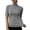 A-Silver257, variant on XIAONU Women's Solid Neck Top Slim Fit Elbow Sleeve Pullover Blouse Versatile Casual Office Daily Wear