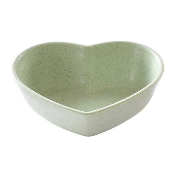 4 Pcs Heart Shaped Candy Dish Ceramic Sauce Bowl Round Heart-shaped Dipping