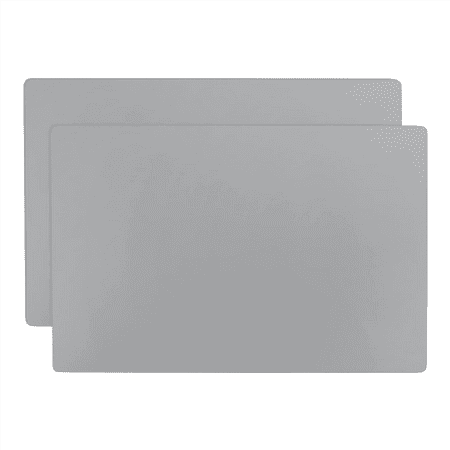 

2 Pack Silicone Mats for Kitchen Counter Non-Slip Waterproof Large Countertop Protector Mat Grey