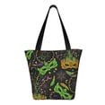 thumbnail image 3 of Gaeub Carnival Mardi Gras3 Printed Tote Bag Grocery Bag Reusable Shoulder Bag with Zip for School Kitchen Park DIY, 3 of 9