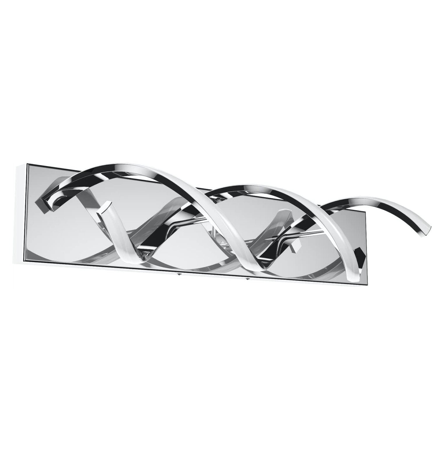 Modern LED Bathroom Vanity Lights, 1-Light Aluminium Stainless Steel Spiral Design Wall Lighting Fixture, Bathroom Sconces Wall Lighting for Living Room Entryway Bedroom Wall Sconce