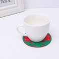 thumbnail image 2 of 4Pcs Felt Coasters Christmas Tree Shape Cup Mats Non-slip Heat Resistant Round Cup Holder Green, 2 of 8