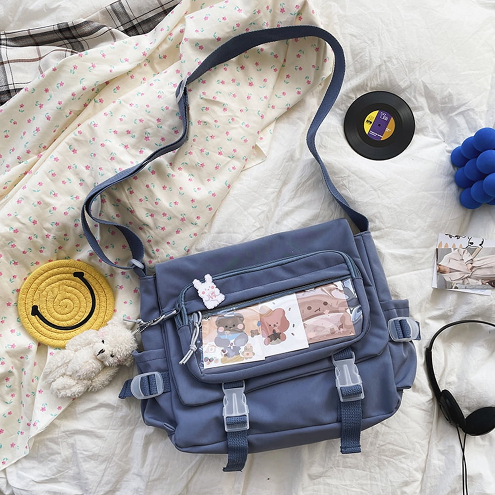 Bxingsftys Women Vintage Shoulder Bag Badge Pendant Tote College