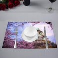 thumbnail image 3 of MKHERT Osaka Castle Japan with Sakura Cherry Blossoms Placemats Table Mats for Dining Room Kitchen Table Decoration 12x18 inch,Set of 6, 3 of 4