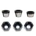 thumbnail image 1 of 6-Piece Woodworking Router Collet Adapter Set with Nuts - 6mm, 1/4-inch (6.35mm), 8mm Sizes - Carbon Steel Construction for LAVIE & Similar Trimmers - Easy Installation, Precision Engineered for, 1 of 6