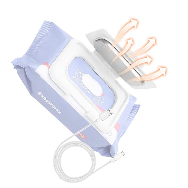 ZASCHMOY Calentador De Toallitas Para Bebés, Calentador De Toallitas Para Bebés Portátil Con Alimentación USB Para Toallitas Para Pañales Con Calor Tibio, Fácil De Usar