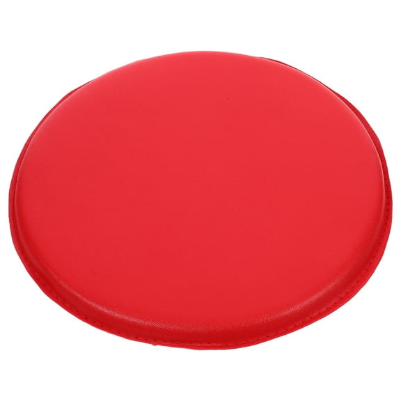 Raindrops Wooden Round Stool Seat Replacement for Home Use Constructed from Wood and PU Material Red Color