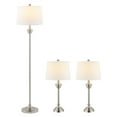 thumbnail image 2 of SAFAVIEH Peltier Classic Floor and Table Lamps Set, Nickle, Set of 3, 2 of 6