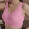 thumbnail image 4 of Fiaer Wireless Minimizer Bras for Women Plus Size Full Coverage Wider Adjustable Straps Support Comfort Bra Pink XL, 4 of 9