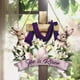 thumbnail image 4 of Decoraciones de Pascua, adornos de Pascua, exquisito colgante de emblema de crucifijo de lirio de conejito de Pascua, decoración colgante de madera que agrega calidez a la puerta de entrada y al porch, 4 of 7