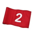 thumbnail image 2 of Langgg Drapeaux Rouges pour Intérieur et Extérieur Drapeau de Numéro Léger Options de Rangement Faciles pour Entraînement de Golf Drapeau de Golf Rouge No.2, 2 of 6
