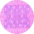 thumbnail image 1 of Ahgly Company Indoor Round Oriental Purple Traditional Area Rugs, 7' Round, 1 of 4