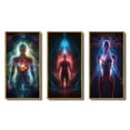thumbnail image 2 of Designart "Ethereal Body Glowing Light Awakening II" Robot Framed Wall Art Set Of 3 - Blue Modern Frame Canvas Set For Living Room Decor, 2 of 6