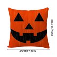 thumbnail image 3 of Halloween Throw Pillow Covers 20x20 Inch Halloween Decor Pumpkin Ghost Print Square Cushion Cases for Sofa Couch Bedroom Holiday Party Decor, 3 of 8