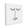thumbnail image 3 of Stupell Industries Closed Eyes Lips Minimal Face Doodle Style Canvas Wall Art, 17 x 17, Design by Barry Kite, 3 of 5