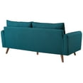thumbnail image 3 of Modern Contemporary Urban Design Living Room Lounge Club Lobby Sofa, Fabric, Aqua Blue, 3 of 8