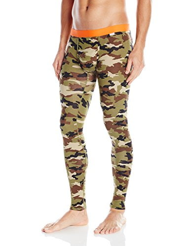 MyPakage Men's Weekday First Layer Base Layer Bottom, Camo Orange, Large by My Pakage Apparel