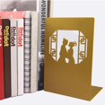 thumbnail image 3 of Sujetalibros de metal único con diseño de 6 patrones huecos, organizador de libros, amor de la infancia, 3 of 5