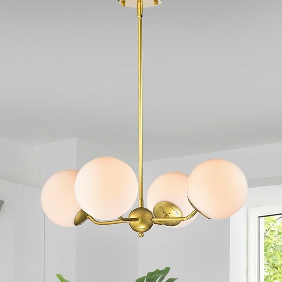 Warehouse of Tiffany Dioneesha 4-Light Matte Gold Metal Chandelier