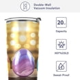 thumbnail image 4 of SKYSONIC Easter Eggs Tumbler Stainless Steel Double Wall Vacuum Reusable Insulated Mug with Straw and Built-in Coaste for Cold and Hot Beverages, 20oz, 4 of 7