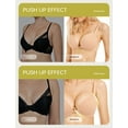 thumbnail image 6 of Wingslove Womens Push-up Bra Deep V Plunge Underwire T-Shirt Bra 2 Cups Up Muitiway,Pink Nude 34D, 6 of 7