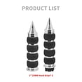 thumbnail image 4 of 1" Chrome Spike Handle Bar Hand Grips For Harley Sportster Dyna Softail Toruing, 4 of 5