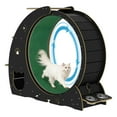 thumbnail image 2 of 4-in-1 Cat Running Wheel, Large Cat Treadmill,Large Quiet Exercise Wheel with Scratching Pad & Play Roller,Stable Wood Base for Indoor Cats, 2 of 8