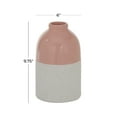 thumbnail image 3 of DecMode 6"W, 9.75"H Stoneware Modern Vase, Pink, 1 - Piece, 3 of 7