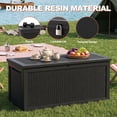 thumbnail image 5 of Outdoor Storage Box 55 Gallon Deck Box (Indoor & Outdoor) Lockable UV Resistance Waterproof Resin Storage Bin Storage Box for Outdoor,Patio Storage(Black) : Patio, Lawn & Garden, 5 of 10