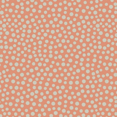 David Textiles All Over Dots Fabric, Peach