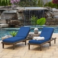 thumbnail image 3 of ARDEN Modern Acrylic Outdoor Chaise Cushion 21 x 46, Lapis Blue, 3 of 6