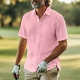 thumbnail image 2 of Men's Casual Short Sleeve Linen Shirt Lightweight Breathable Shirts, 2 of 2
