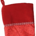 thumbnail image 2 of Northlight 22" Red and Silver Glittering Swirl Sheer Organza Christmas Stocking, 2 of 3