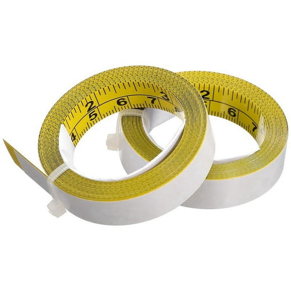 2 Rolls Self Adhesive Measuring Tape Metric Tape Measure Peel and Stick Ruler TapeXL19308