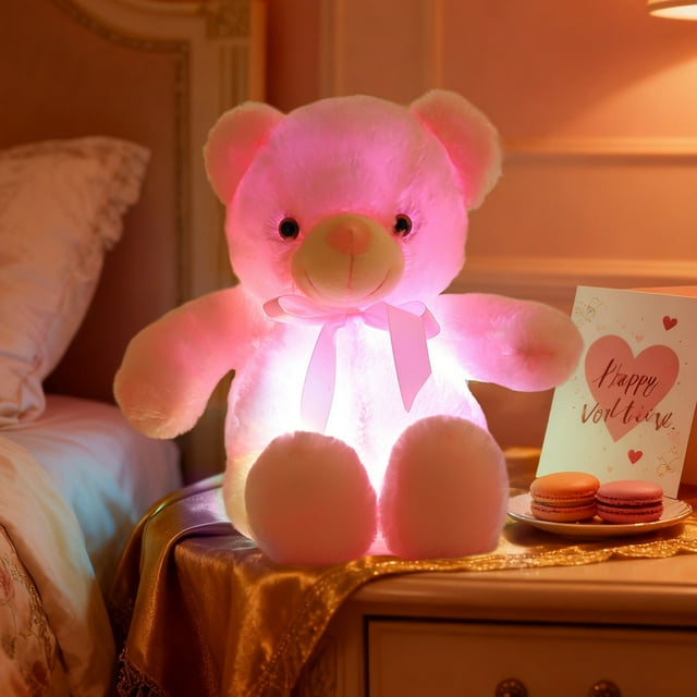 CREATITOY 1 Pc 19.7In Light-Up Teddy Bear Plush Toy - Soft Comfortable Large Stuffed Animal