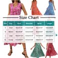 thumbnail image 3 of Liquidation d'Été 2025! Robe Grande Taille pour Femmes, Liquidation d'Été pour Femmes, Robe d'Été Sans Manches à Imprimé Floral Col en V avec Franges Ample et Confortable, 3 of 5