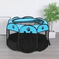 thumbnail image 5 of HHBEAUTY Portable Pet Cat Playpen for Indoor Cats Enclosed, Foldable Small Dog Puppy Playpen Crate Kennel Cage Outdoor with Top Roof, Pop Up Collapsible Kitten Play Pen Tent for Camping RV, 5 of 9