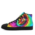 thumbnail image 3 of Hippie Peace and Love High Top Canvas Shoes Sneakers Black Size 5, 3 of 7