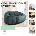 thumbnail image 6 of MOONMISS Chenille Durable Comfort Lounger High Back Bean Bag loveseat Lazy Sofa-Emerald, 6 of 8