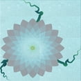 thumbnail image 1 of Ahgly Company Machine Washable Indoor Square Transitional Blue Hosta Blue Area Rugs, 6' Square, 1 of 7