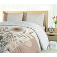 thumbnail image 3 of Ambesonne Flowers Duvet Cover Set, Tender Floral Shot Modern, Twin, Eggshell Blush Green, 3 of 4