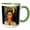 Green/White, variant on 3drose, Frida Kahlo Painting, 11oz Two-tone Black Mug