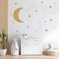 thumbnail image 5 of thovorrnl Space Wall Decal, Moon Stars Removable Vinyl Sticker for Bedroom, Gold Galaxy Themed Home Decor, 5 of 9