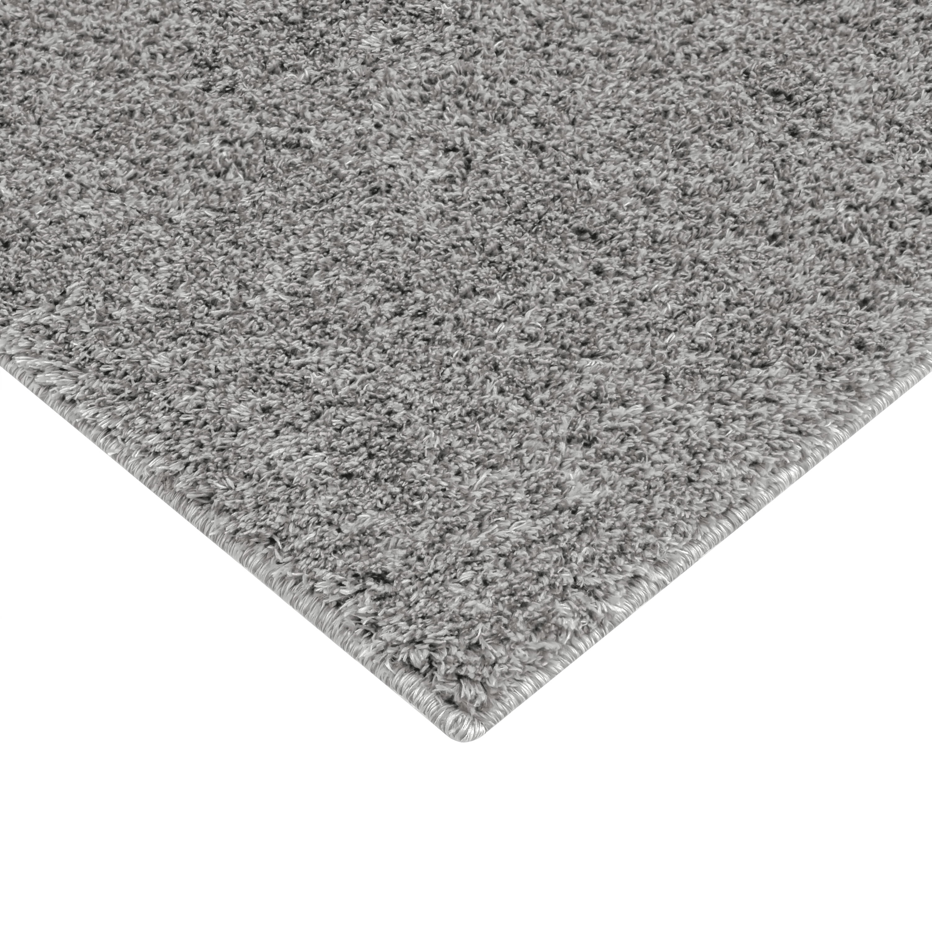 Mainstays Gray Plush Shag Area Rug, 5' x 7'