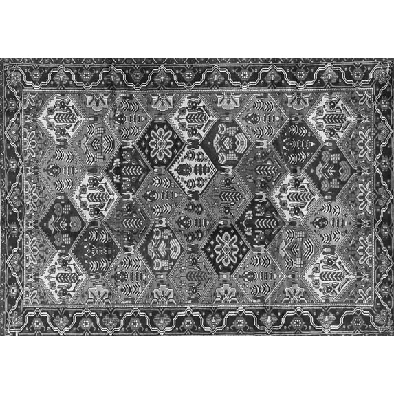 Ahgly Company Indoor Rectangle Persian Gray Traditional Area Rugs, 2' x 4'